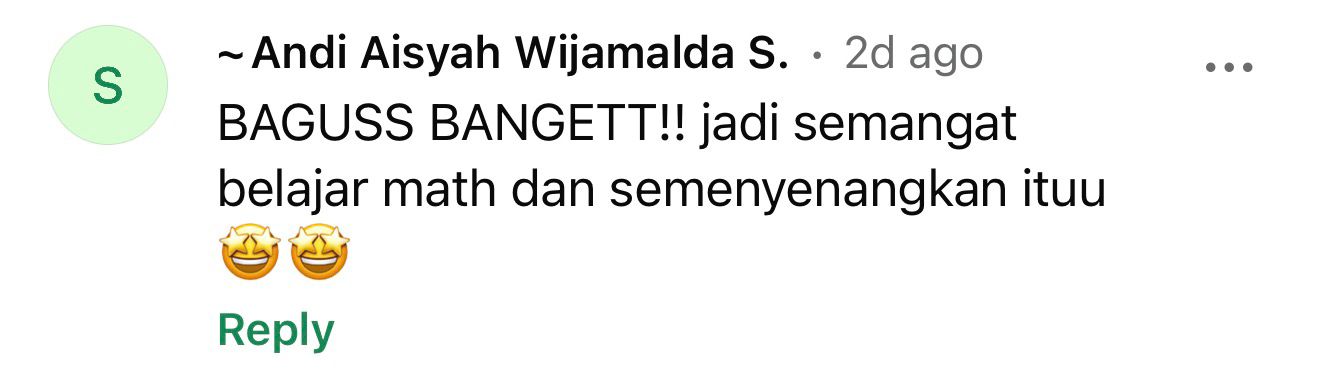 Testimoni pengguna SoulMath 9